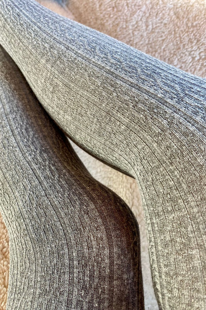 Sopra ginocchio in cotone a costine grigio