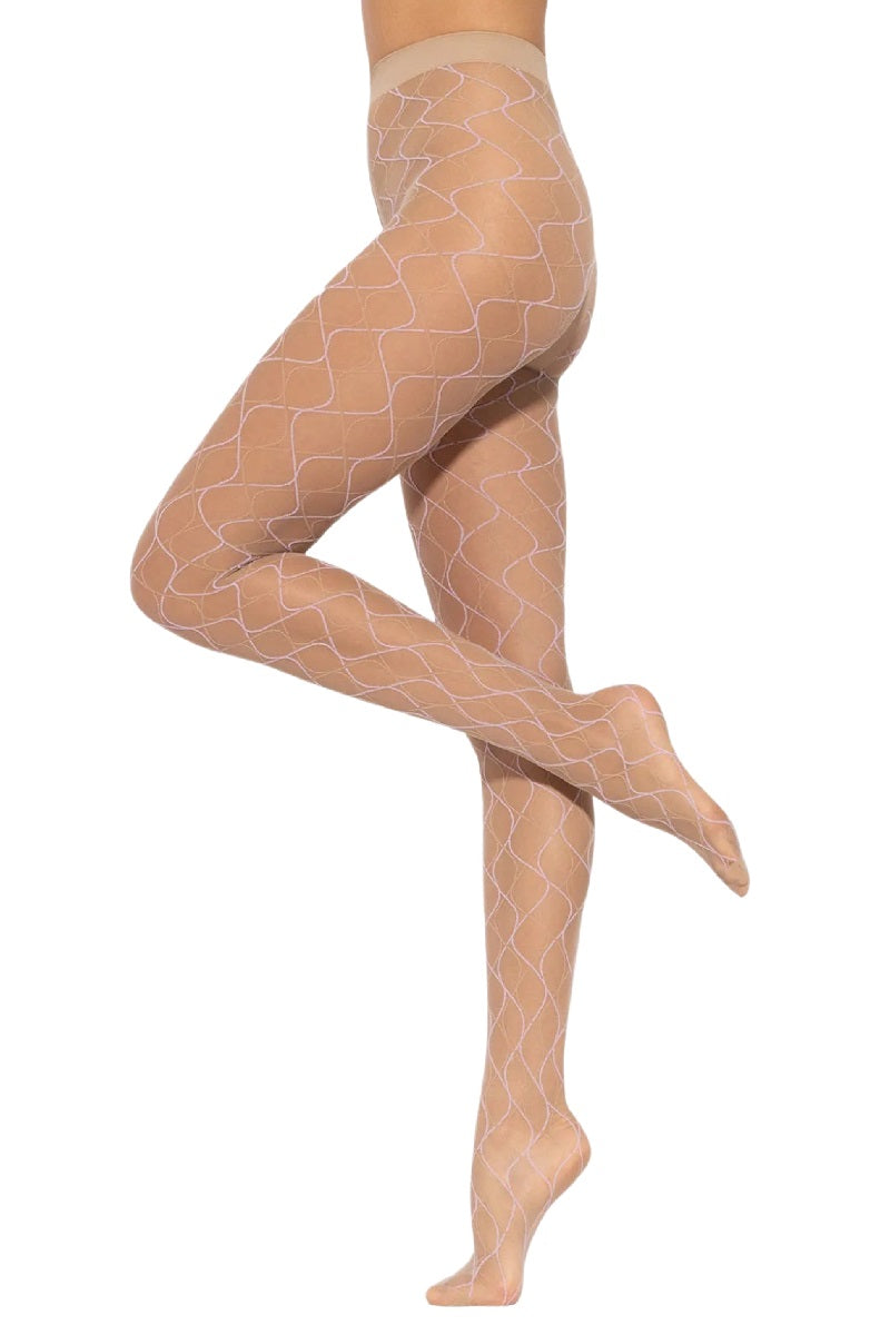 Gemusterte Strumpfhose Gatta Mosaica 03 Nude| Kollektion 2024