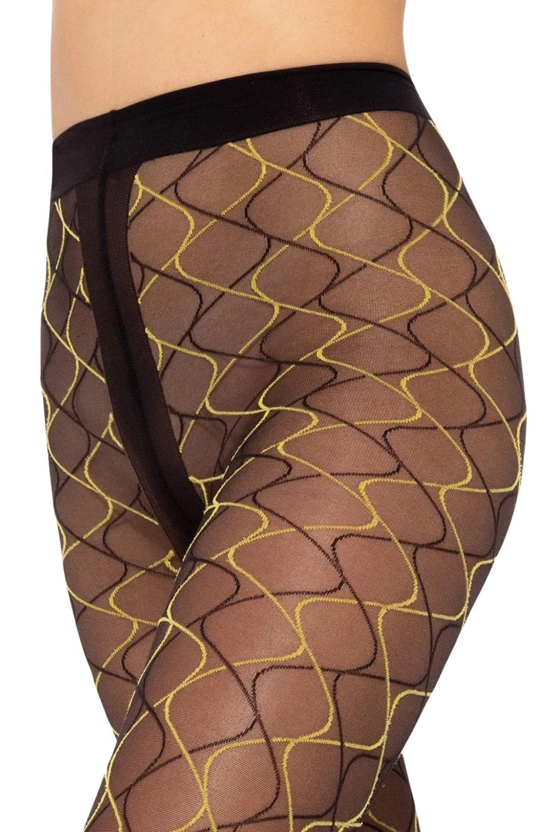 Strumpfhosen mit geometrischem Muster Falke
